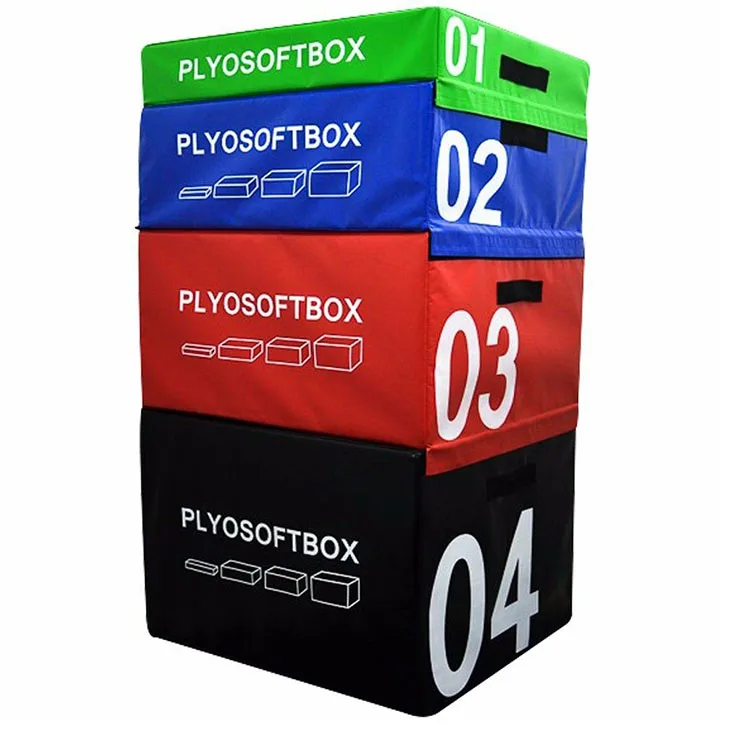 DW SPORTS Soft Stackable High Density Foam Plyo Jump Boxes for Strength Training