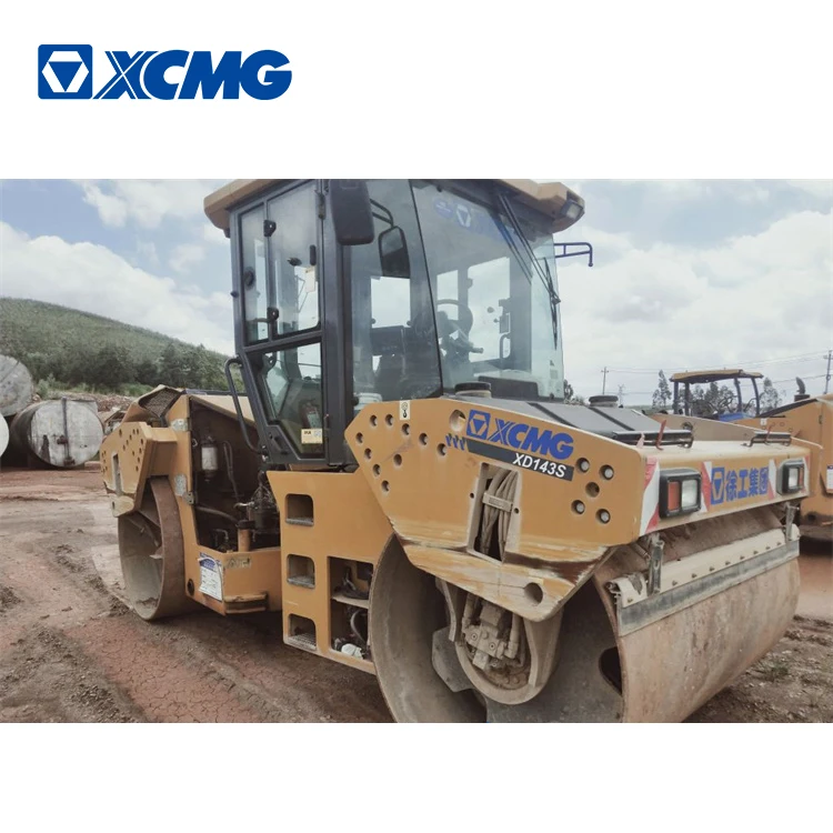 XCMG brand 2018 14t double drum vibratory road roller compactor XD143S used road roller for sale