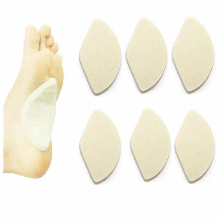 flat foot pad self adhesive felt foot arch support pad shoe inserts for Sandals Flip Flops Boots High Heels Plantar Fasciitis