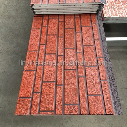 Standard brick metal carved board Polyurethane sandwich fireproof board in China