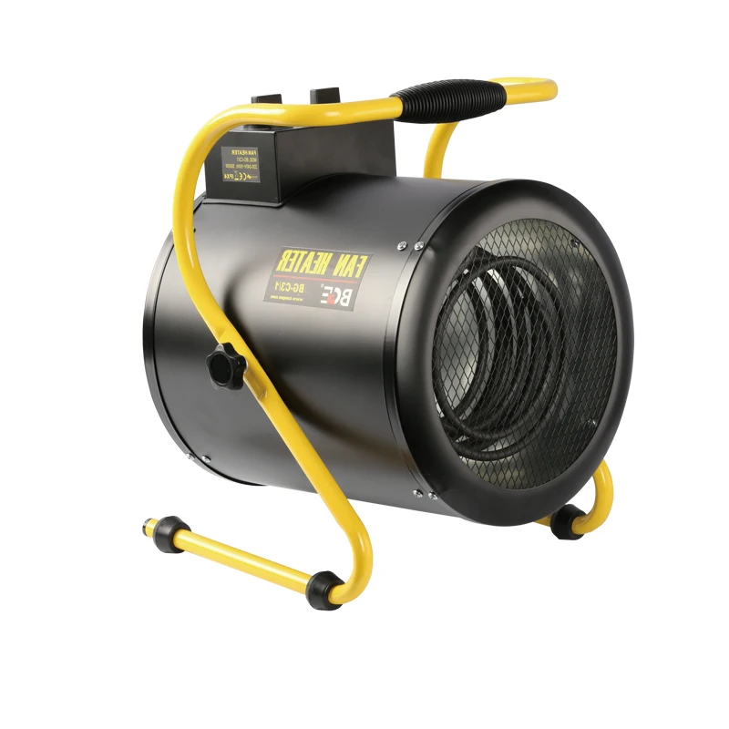 3KW Top Design Industrial Electrical Air Heater Portable Fan Heaters for Home Office Basement Garage for Camping Army