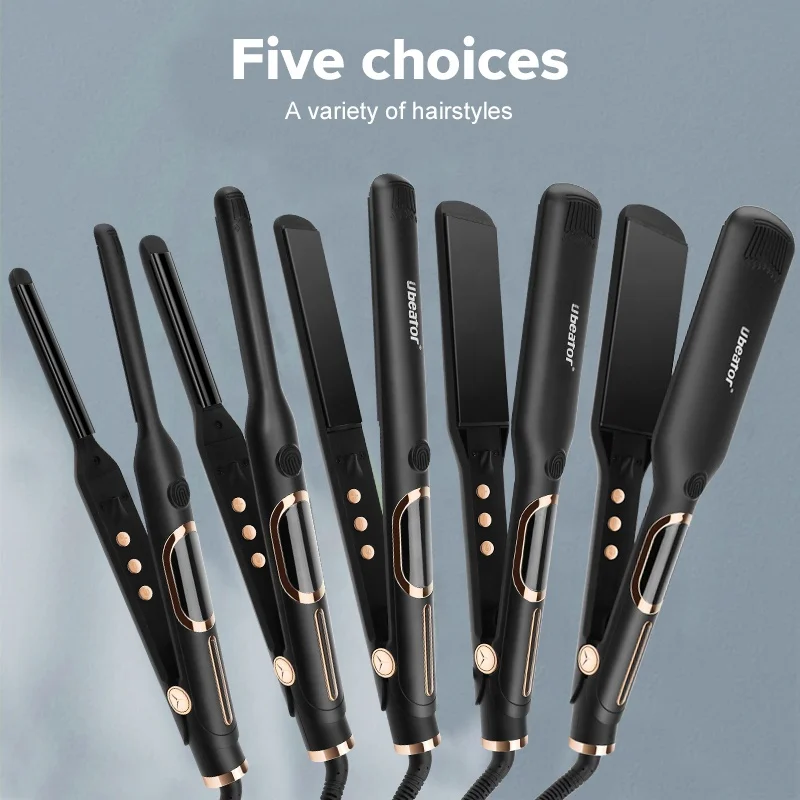 Professional Hair Straightener Barbershop Home Hair Straightener Fluffy Inner Buckle Big Wave Roll Curler Flat Man Curling Iron