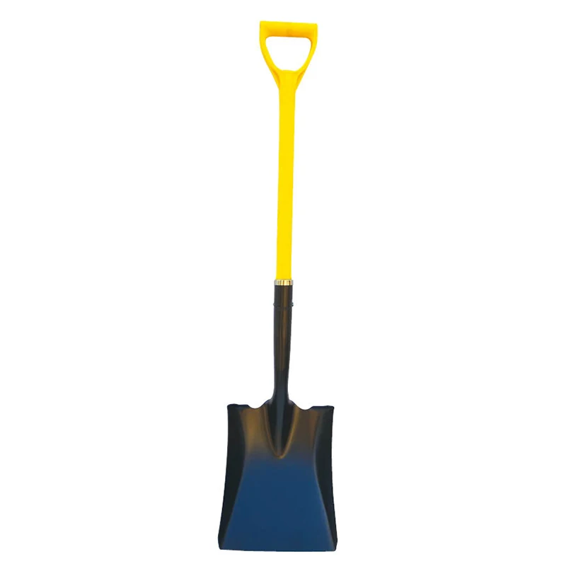 
Durable steel shovel with handle for digging and trenching 