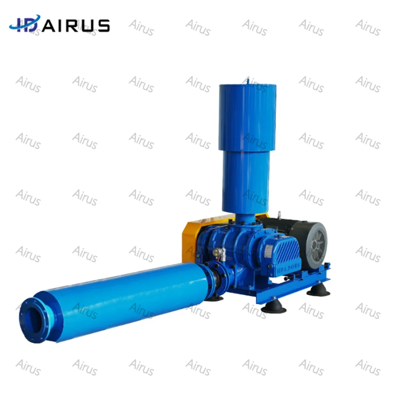 high quality rotary lobe blower double oil tank blower root fish pond aeration roots blower zls 65 15 kw aquaculture