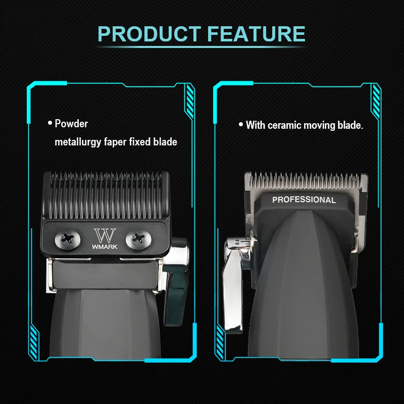 WMARK NG-2038 Wholesale Super Motor 9000RPM Rechargeable Electric Barber Mens Hair Clippers Cordless Hair Trimmers for Salon