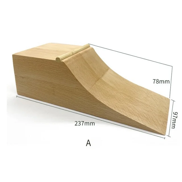 Professional Solid Wood Skateboard Field Training Props Finger Slope Throwing Platform U Pool Step Obstacle Competition Sports