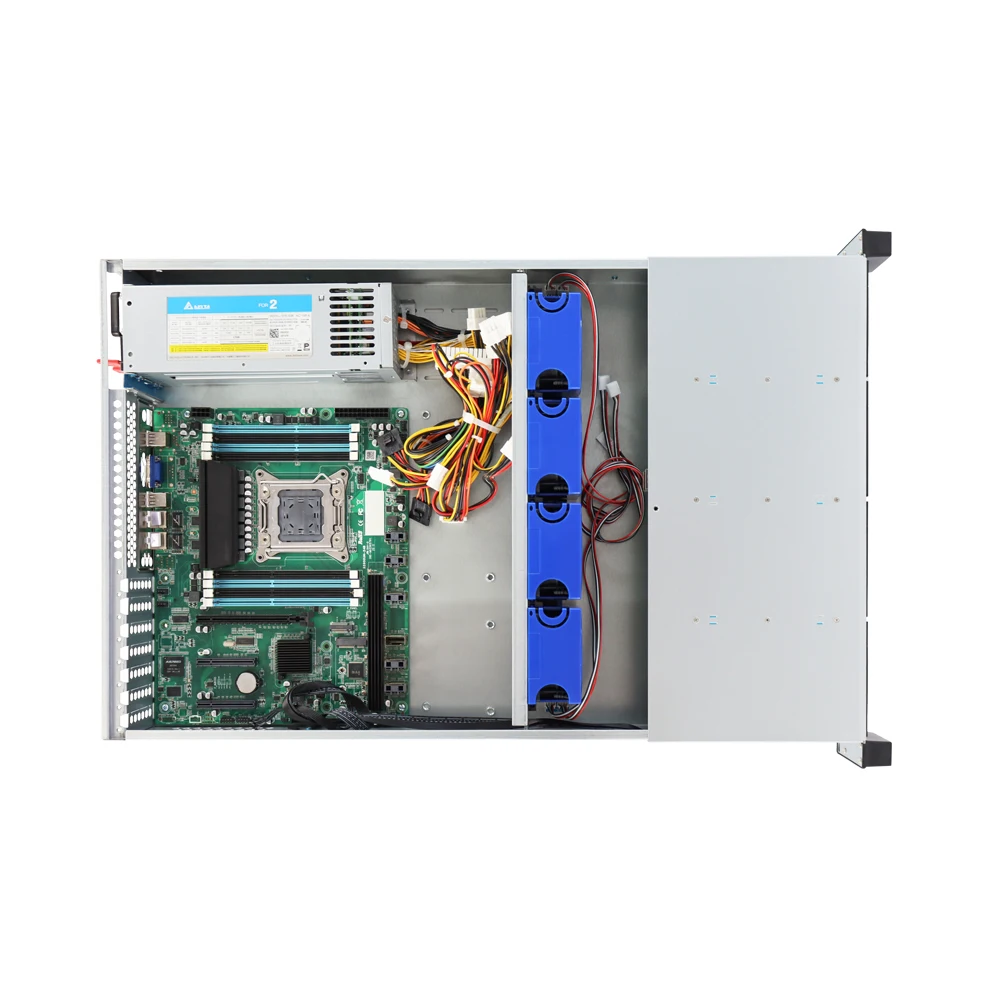 2U 12 bay hot-swappable rack server chassis