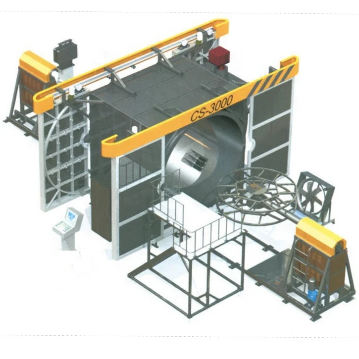 double station automatic control rotomolding machine for PE barrel plastic box septic tank