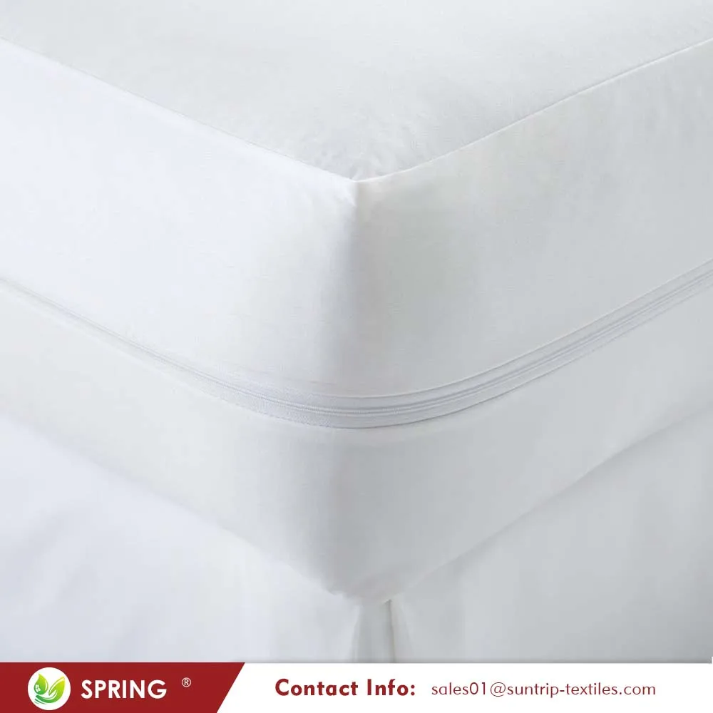 Waterproof Hotel Bed Cover With Zipper All Sides Protection Waterproof Mattress Encasement For Home Use
