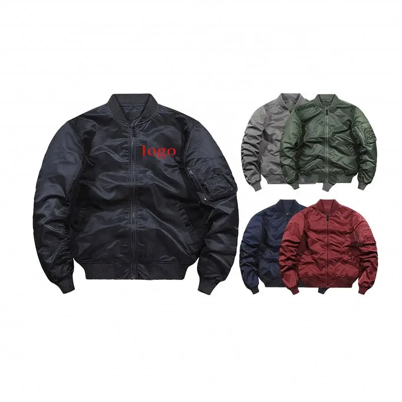 Oem Manufacturer New Designer Customized Color Plain Cotton Embroider Patched Bombers Black Sport Jacket