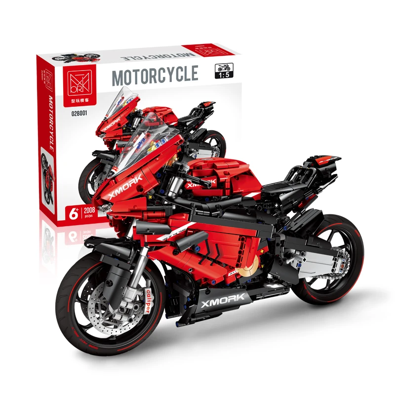 New Arrival DUCAYI V4S 1:5 Germany Tycole motorbike Model Toys DIY bricks set Building Blocks Toy