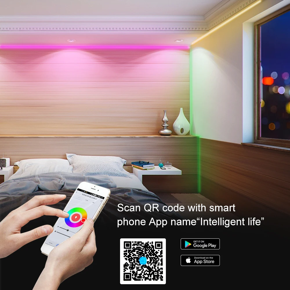 
Now the delivery Amazon Alexa Google Home 16.4ft kit Wifi 18leds/m smd5050 rgb IP20 Flexible smart LED Strip Light 