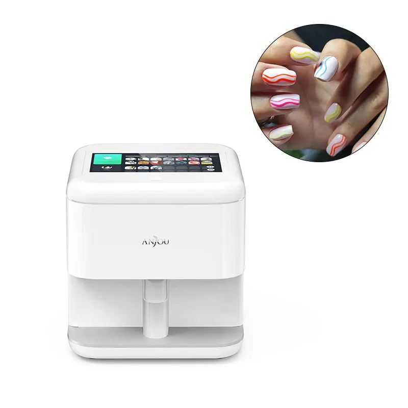 China hot Beauty salon personal use wifi wireless mobile nail  printer 5 fingers  art  vending printing machine