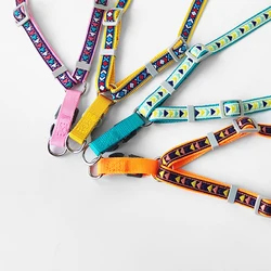 Adjustable sublimation Pet dog harness no pull supplies luxury pink accessories custom design small pet dog harness