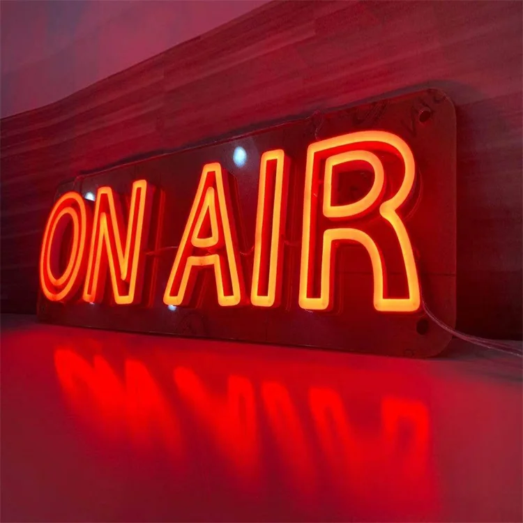 
OUX Hot selling Free Design silicone advertising 12V On air Letter Light LED Custom Neon Signs 