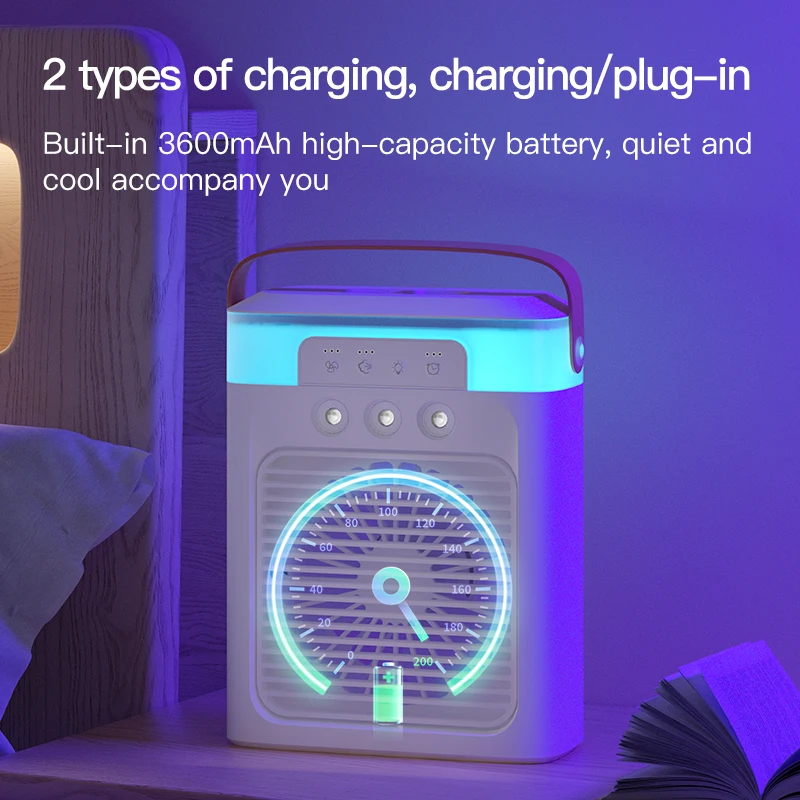 2024 Portable Spray Air Conditioner Water Cooling Fan Conditioning Air Conditioner Air Cooler Fan For Room Office