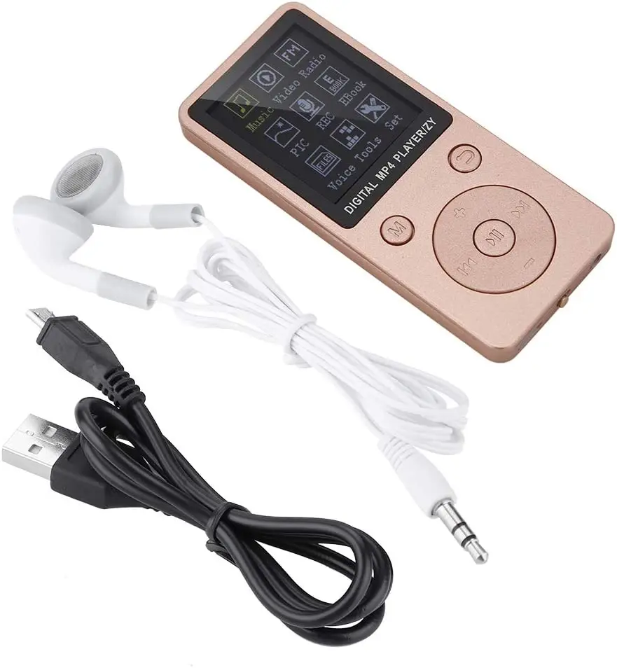 Высококачественный аудиоплеер 1,8 дюйма, ЖК-дисплей, видеоплеер mp4 с наушниками и USB-кабелем