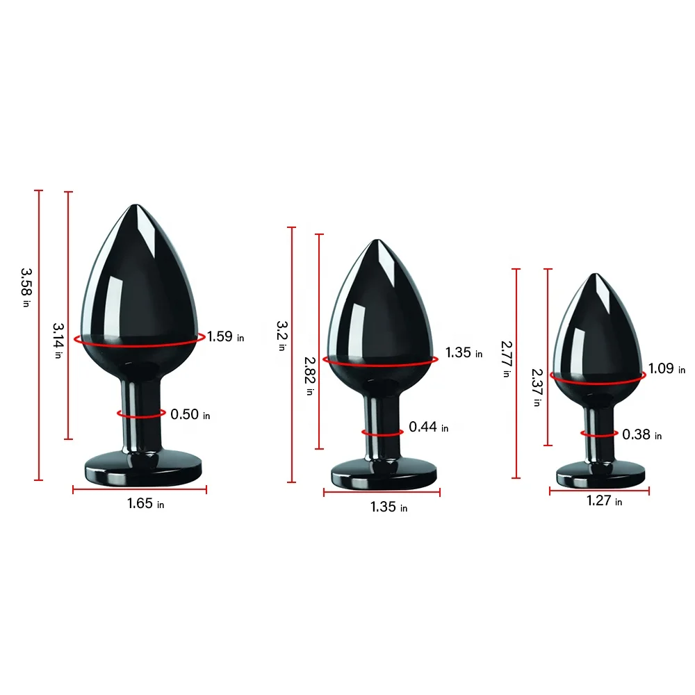 Sex product gunmetal color butt plug anal plug adult massager beads sex anal toy Aluminum alloy
