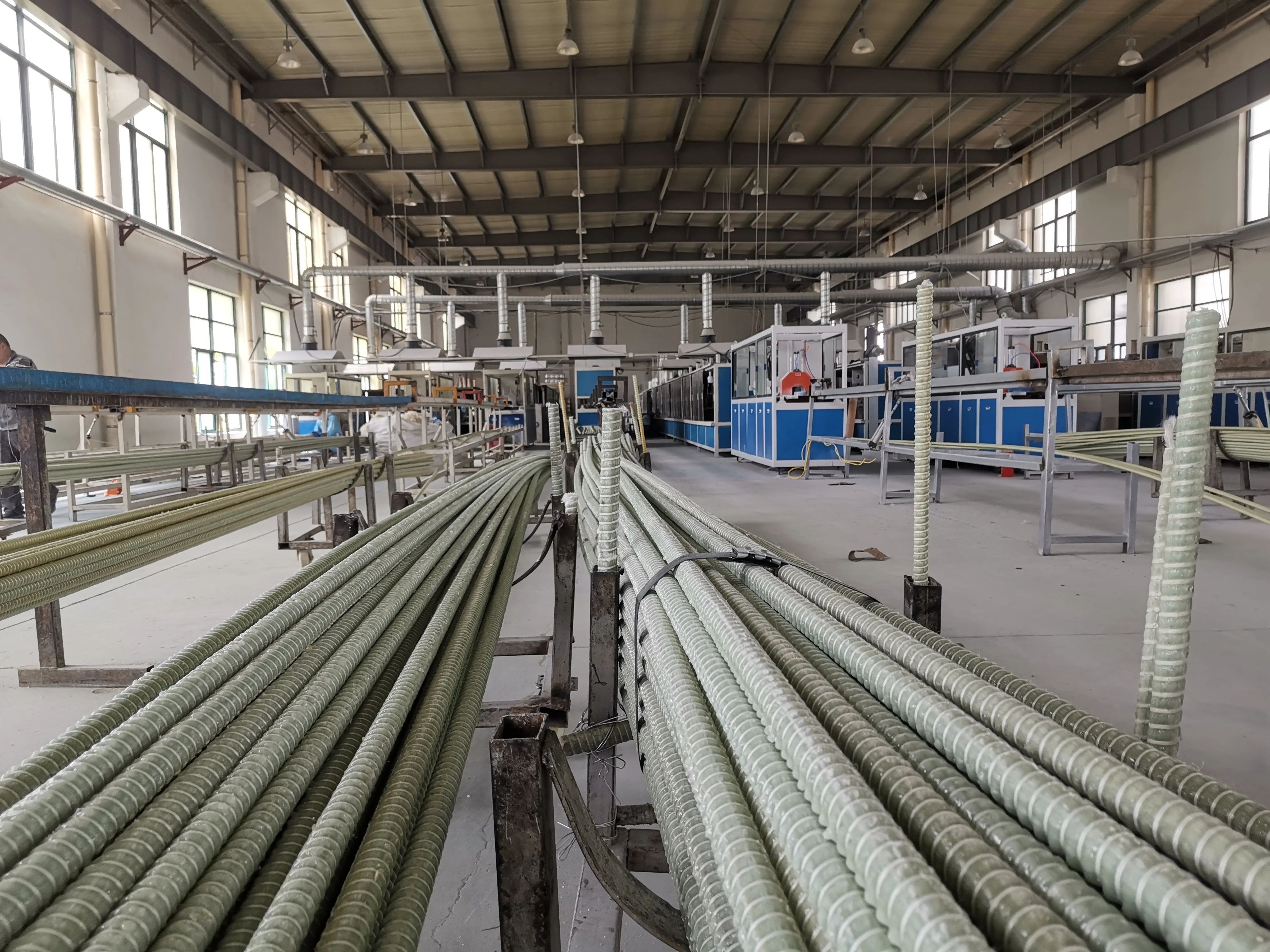 Pultrusion frp fiberglass reinforced polymer solid rods, grp glass fiber beam rebar