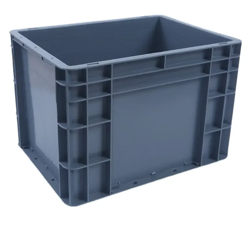 Multi Size Plastic Logistics Shipping Turnover Box With Lid Solid Mobile Crate
