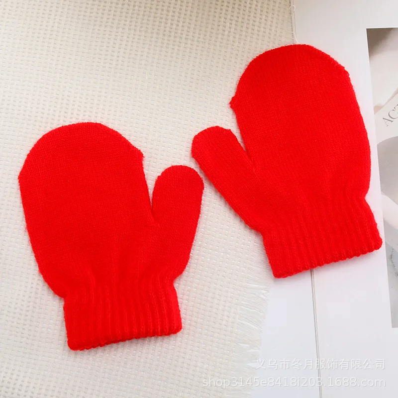 Winter Knitted Gloves For Baby Boys And Girls Warm Rope Full Finger Mittens Gloves For Children Toddler Kids