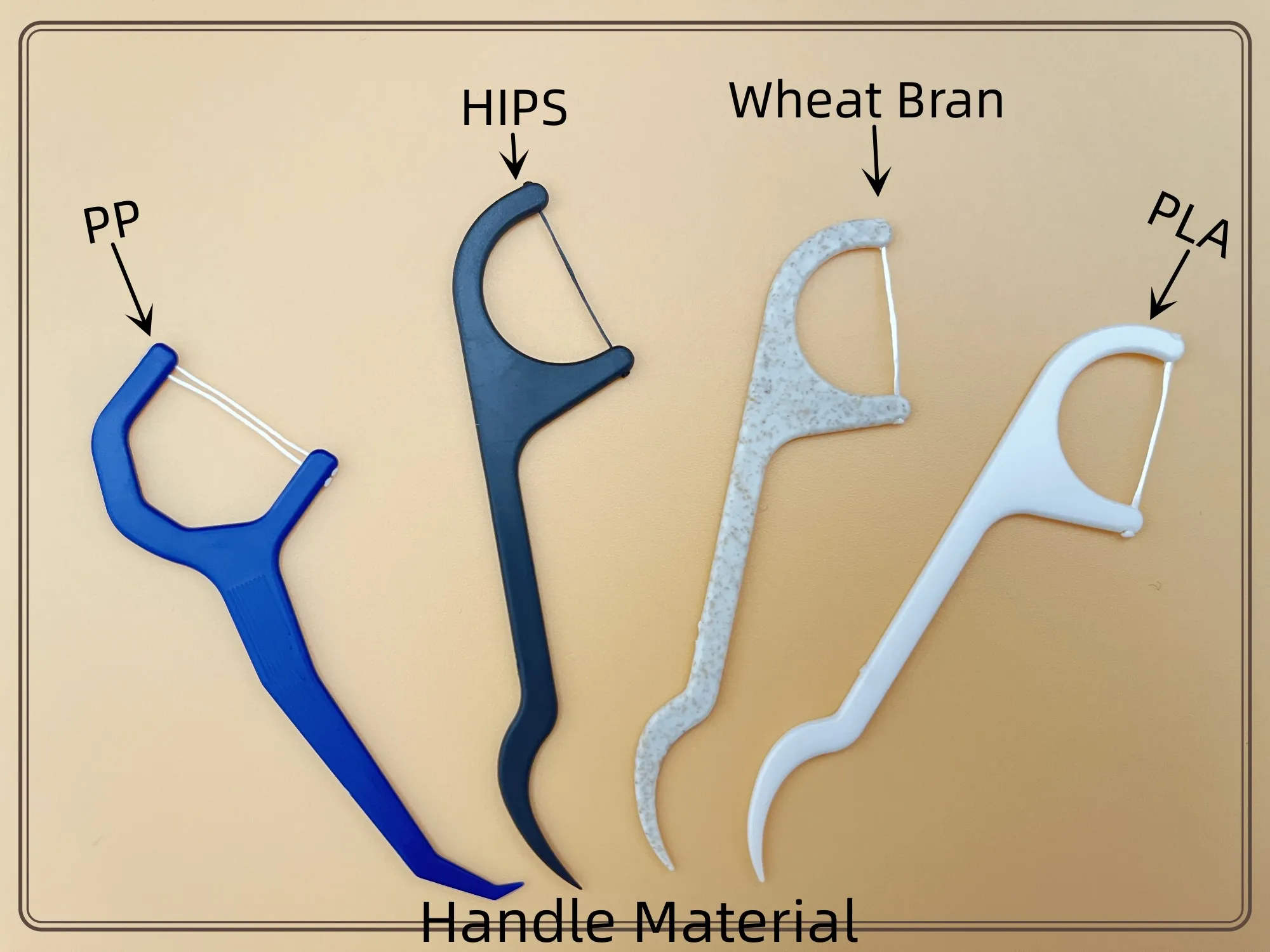 High quality Dental Flosser silicone toothpicks with soft bristle Soft Dental Floss picks