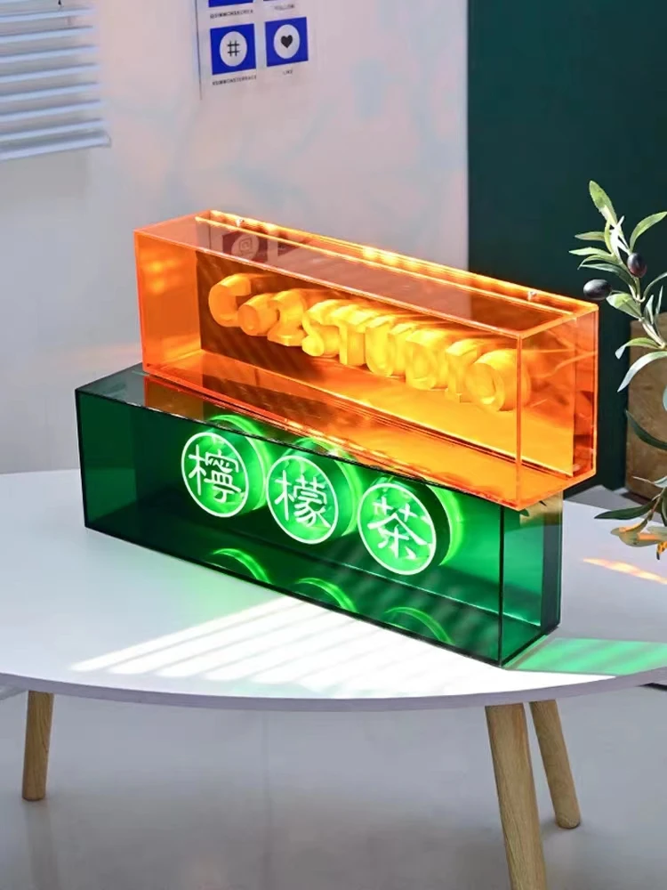 Creative acrylic light box three-dimensional logo luminous word door head sign led advertising light plate customization
