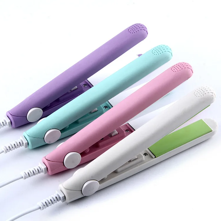 New Arrival Candy Color, Electric Splint Dry/wet Hair Straightener Hair Curing Fashion Styling Tools Mini Hair Straightrner/