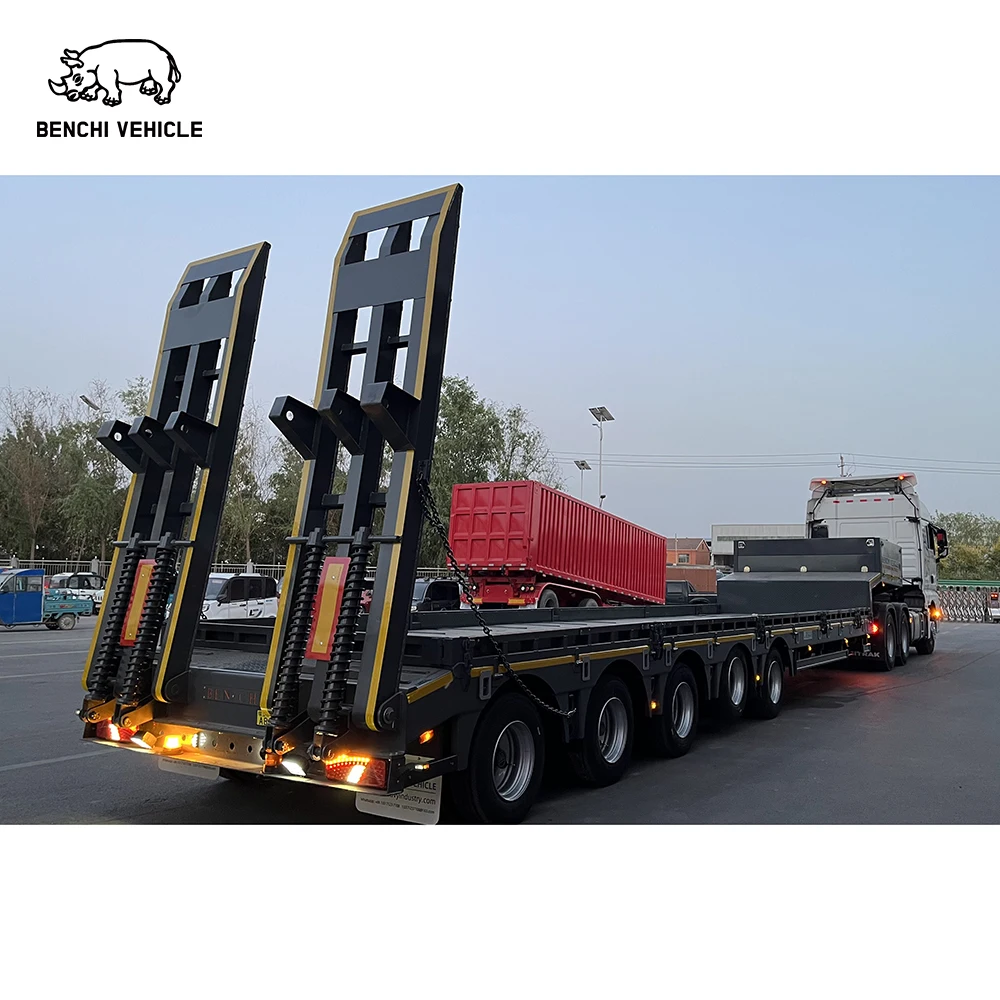 Air Suspension Low Boy 5 Axle Trailer Low Bed Trailer Price