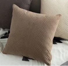 Оптовая продажа от производителя 18x18 дюймов nordic custom трикотажные однотонные бархатные подушки для домашнего декора