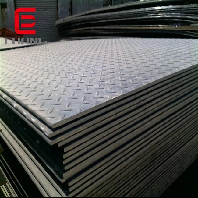 China Manufacturer Supply hot rolled steel Embossed Pattern Carbon chequered plate