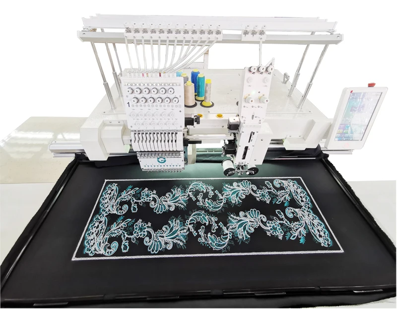 GALAXY 901 + 1 mixed flat and coiled embroidery machine suitable fabric