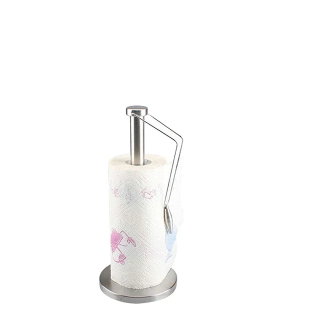 Pretty design one hand tear  bathroom countertop paper roll holder tissue holder stand kitchen paper towel holder