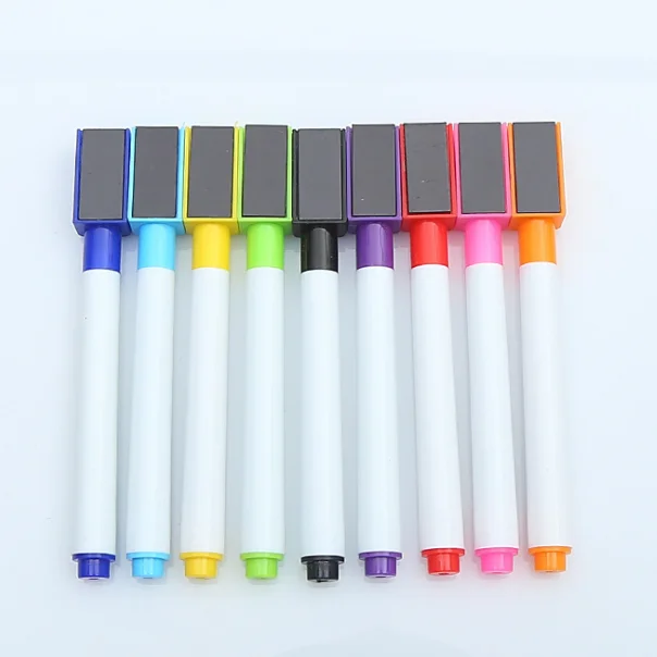 Fine Tip Magnetic Dry Erase Markers with Eraser for Whiteboard