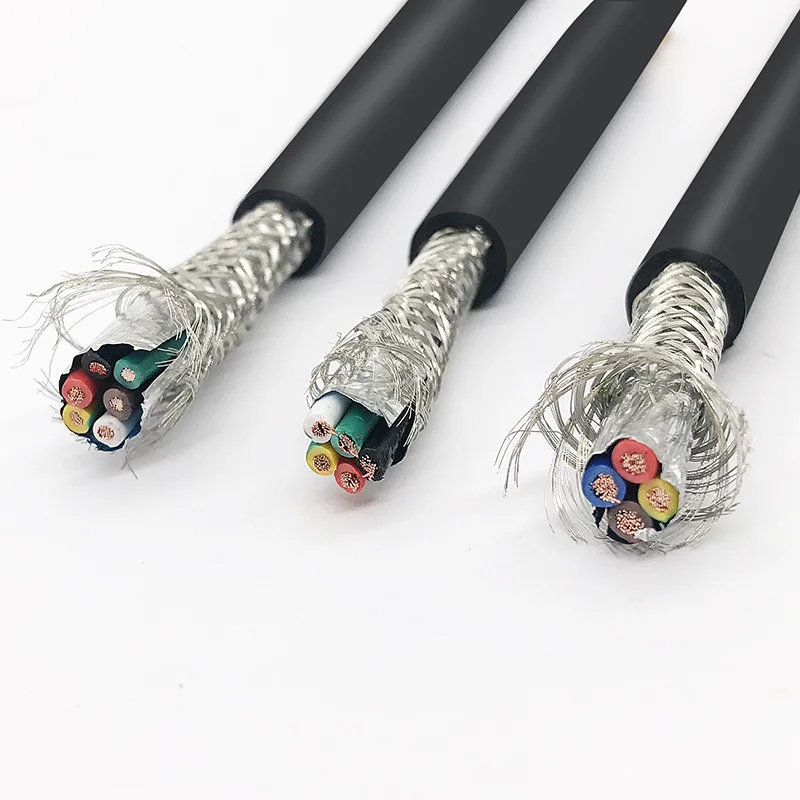 1mm2 1.5mm2 6Core RVVP AL Плетеный экранированный кабель гибкий медный провод с ПВХ-изоляцией электрический управления для