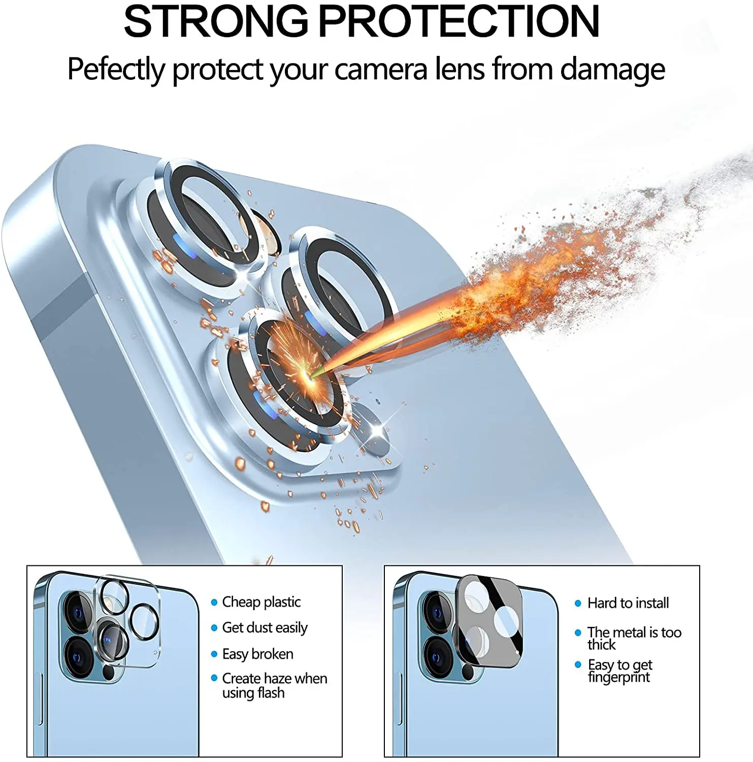 Лучшее закаленное стекло для объектива камеры с защитой от царапин для защиты экрана Iphone 14 для Iphone 13