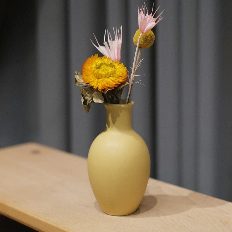 Ceramic vase simple household living room vase decoration desktop office decoration creative simple vase wholesale