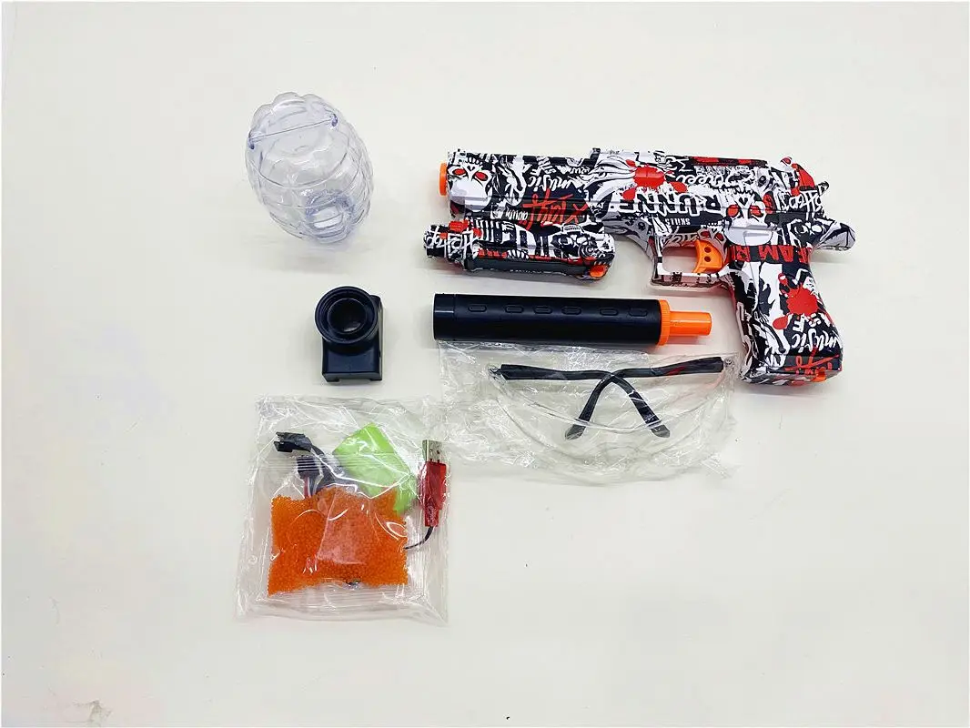 gel ball 7-8mm Graffiti electric high-speed burst Desert eagle soft bullet spherical kids trendy fighting toy gun  ball blaster