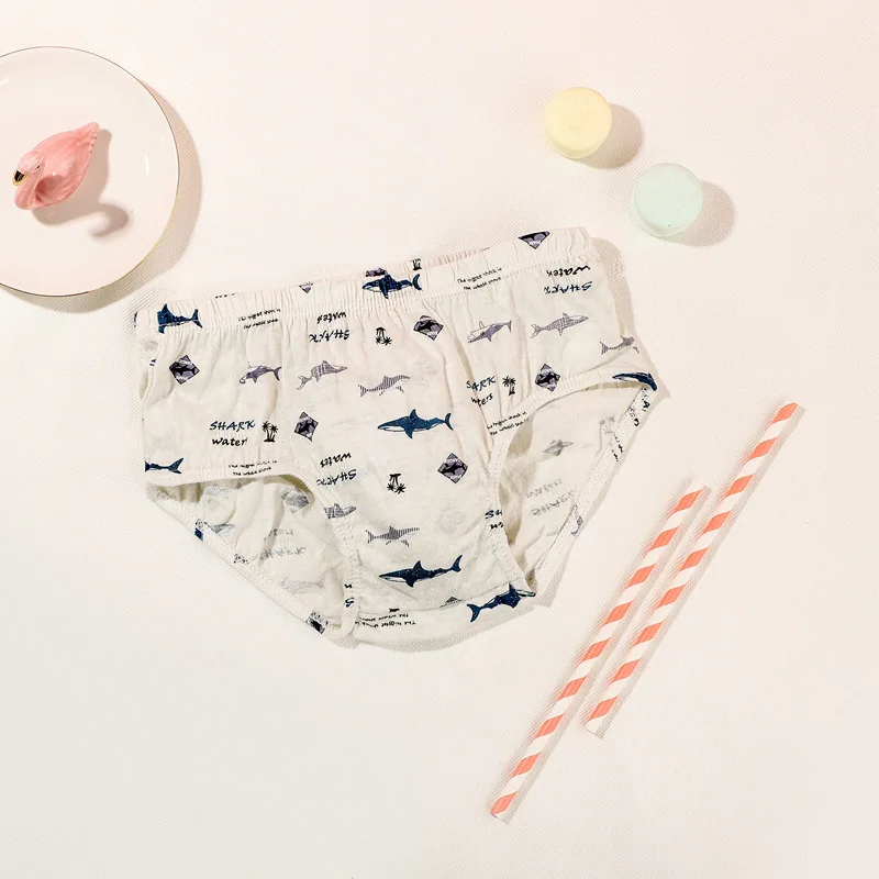 Fashion Cool Boy Underwear Shark Design Cartoon Kids Boys Boxer Shorts For`1-13Y Boys