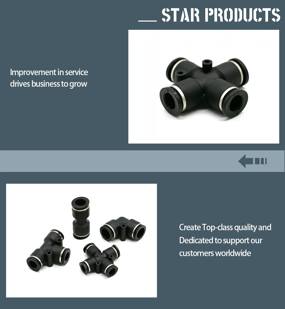 plastic connecting tube fittings hand valve