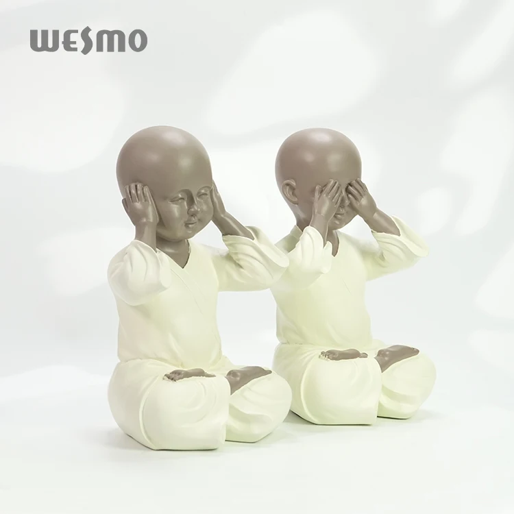 Chinese Resin figure sculpture little monk living room furniture decoration desktop home decorative for home