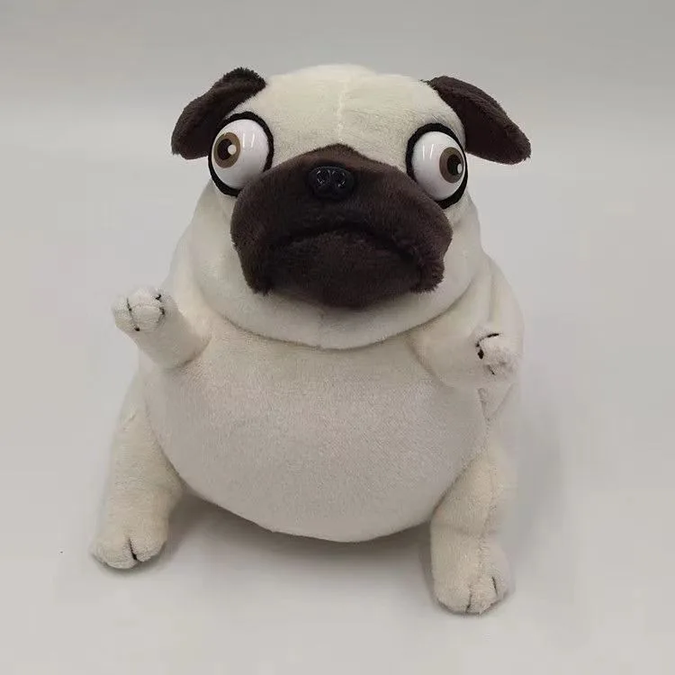 Factory Sale Lovely 10/15/16cm Pug Puppy Keychain Small Ugly Pug Dog Plush Doll Key Ring Fat Dog Pendant Backpack Accessories