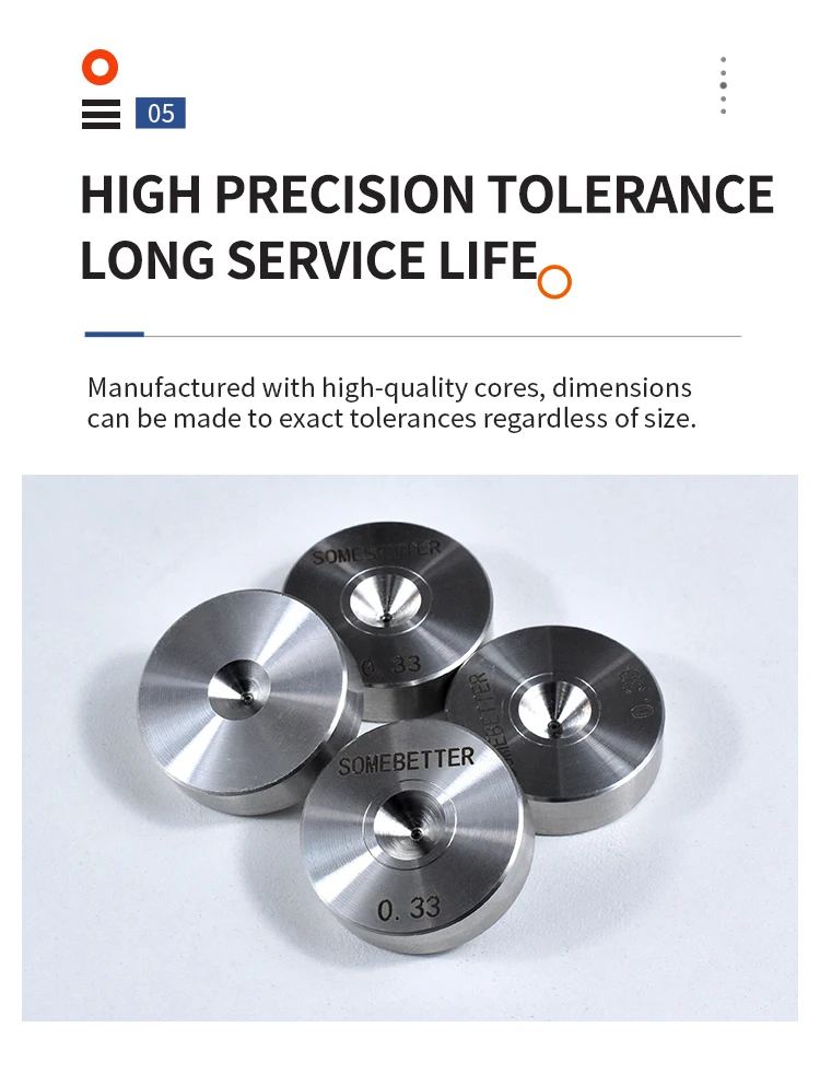 PCD diamond wire drawing die for Gold/ silver/ copper wire stainless steel wire enameled wire