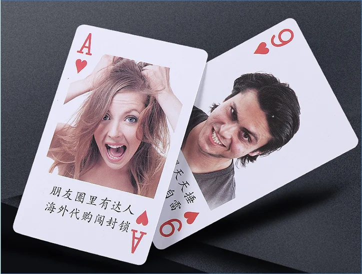 wholesale oem blank paper custom printing playing cards front and back poker game