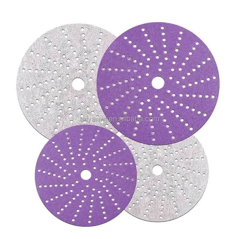 Multi-Hole Pattern Purple Clean Sanding Abrasive Disc High Performance, Long Lasting,