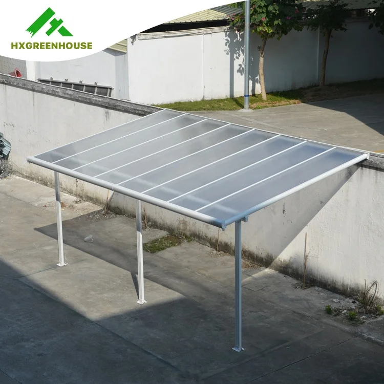 Solid Blind Aluminium Profile Polycarbonate Outdoor With Aluminum Retractable Canopy Awning Patio Cover