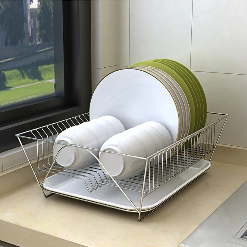 Stainless Steel Dish Drainer Drying Rack Kitchen Multifunction Dish Drying Rack with Drain Board