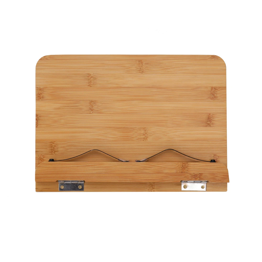 Регулируемый складной держатель для рецептов, деревянная подставка для книг для чтения из бамбука