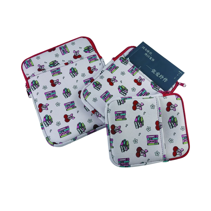 Sublimation customized size neoprene book case neoprene book pouches