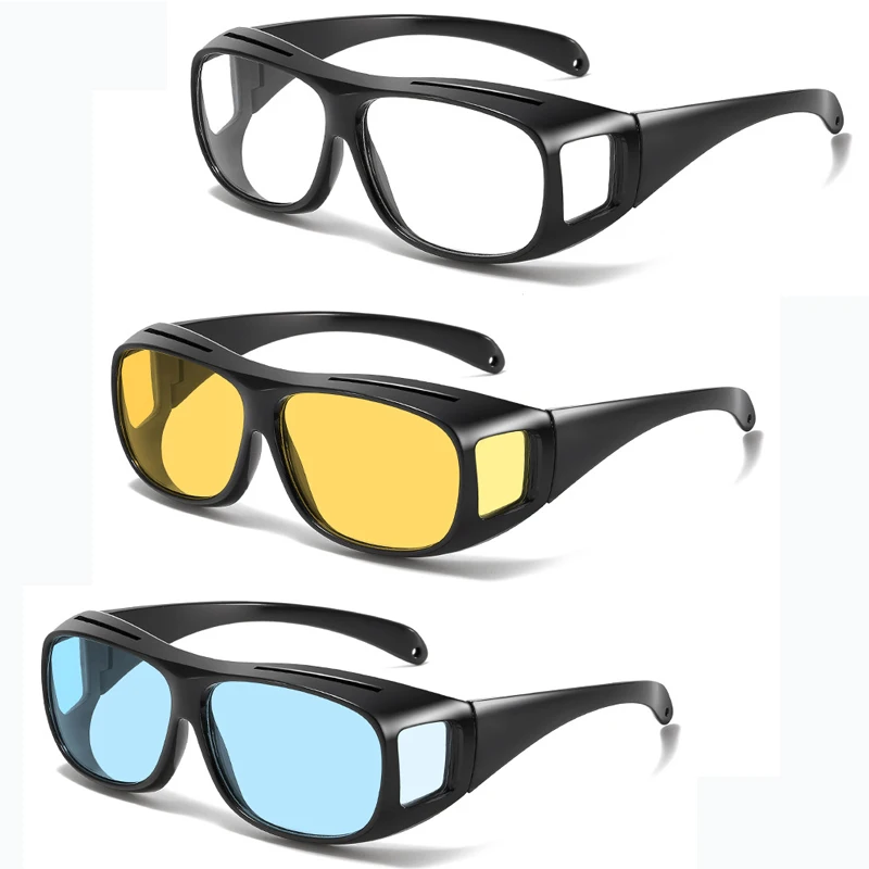 Color Lens UV400 Black Shades Glasses Men Women Custom Logo Windproof Riding Designer Thick Frame Sport Sunglasses
